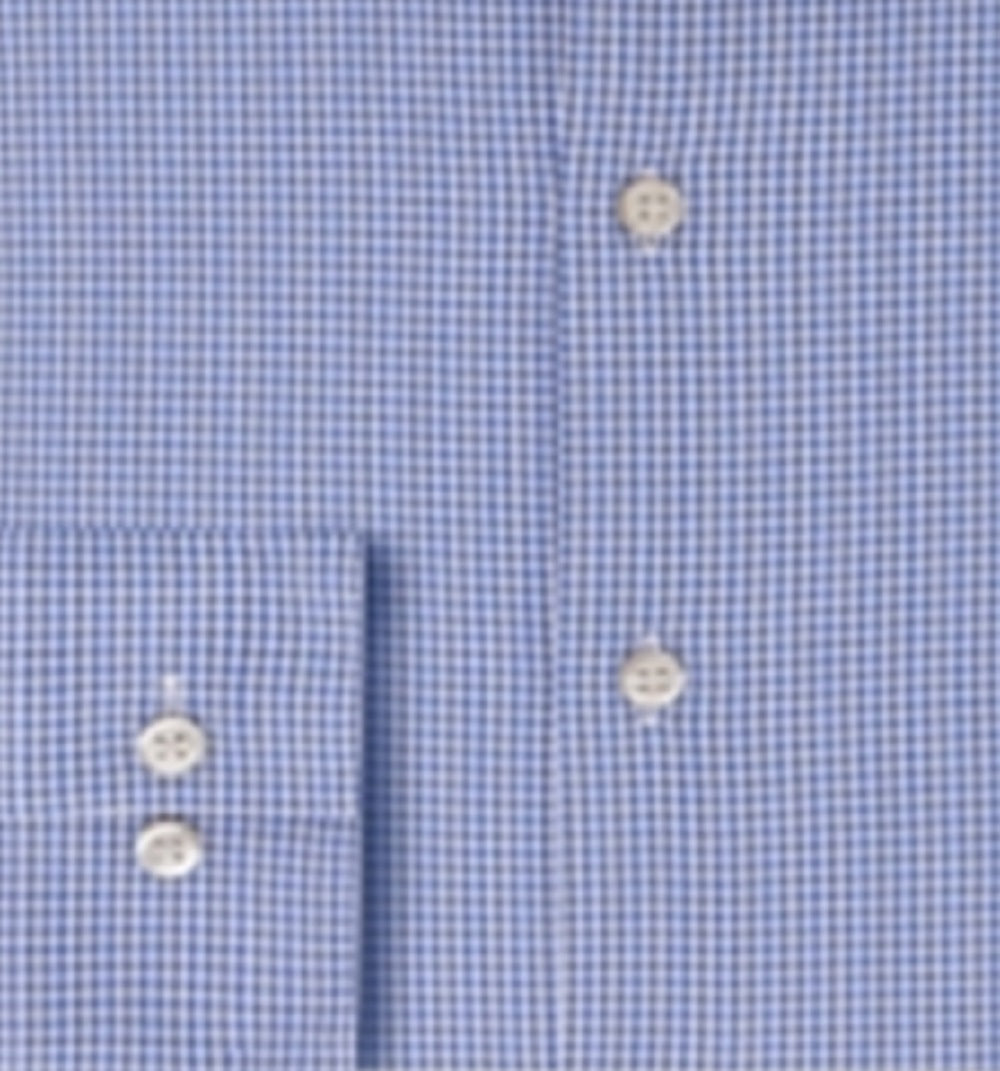 Van Heusen Men's Classic Regular Fit Flex Collar Stretch Check Dress Shirt Blue Size 16.5X36X37