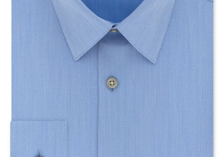 Calvin Klein Non-Iron Slim Fit Performance Dress Shirt Blue Size 16.5 36/37