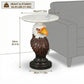 Eagle Head Accent Table Animal Statue End Table
