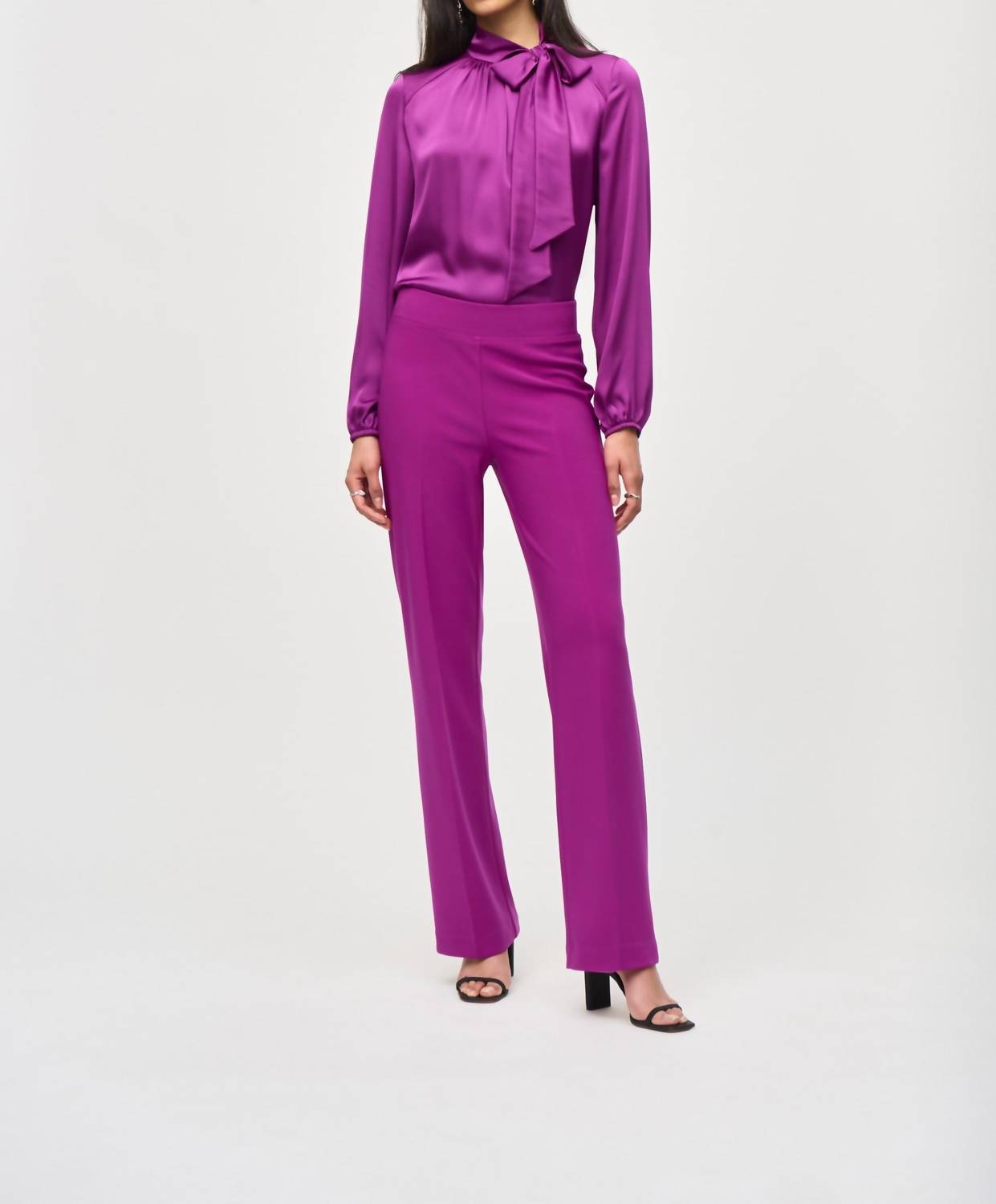 Joseph Ribkoff - Satin Top With Bow Neckline