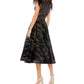 Mac Duggal - Feather Cap Sleeve Midi Formal Dress