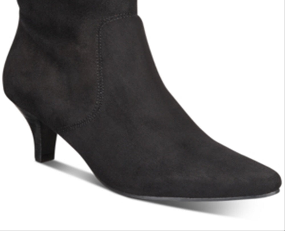 Impo Women's Noria Fabric Pointed Toe Ankle Fashion Boots Black Size 9 M