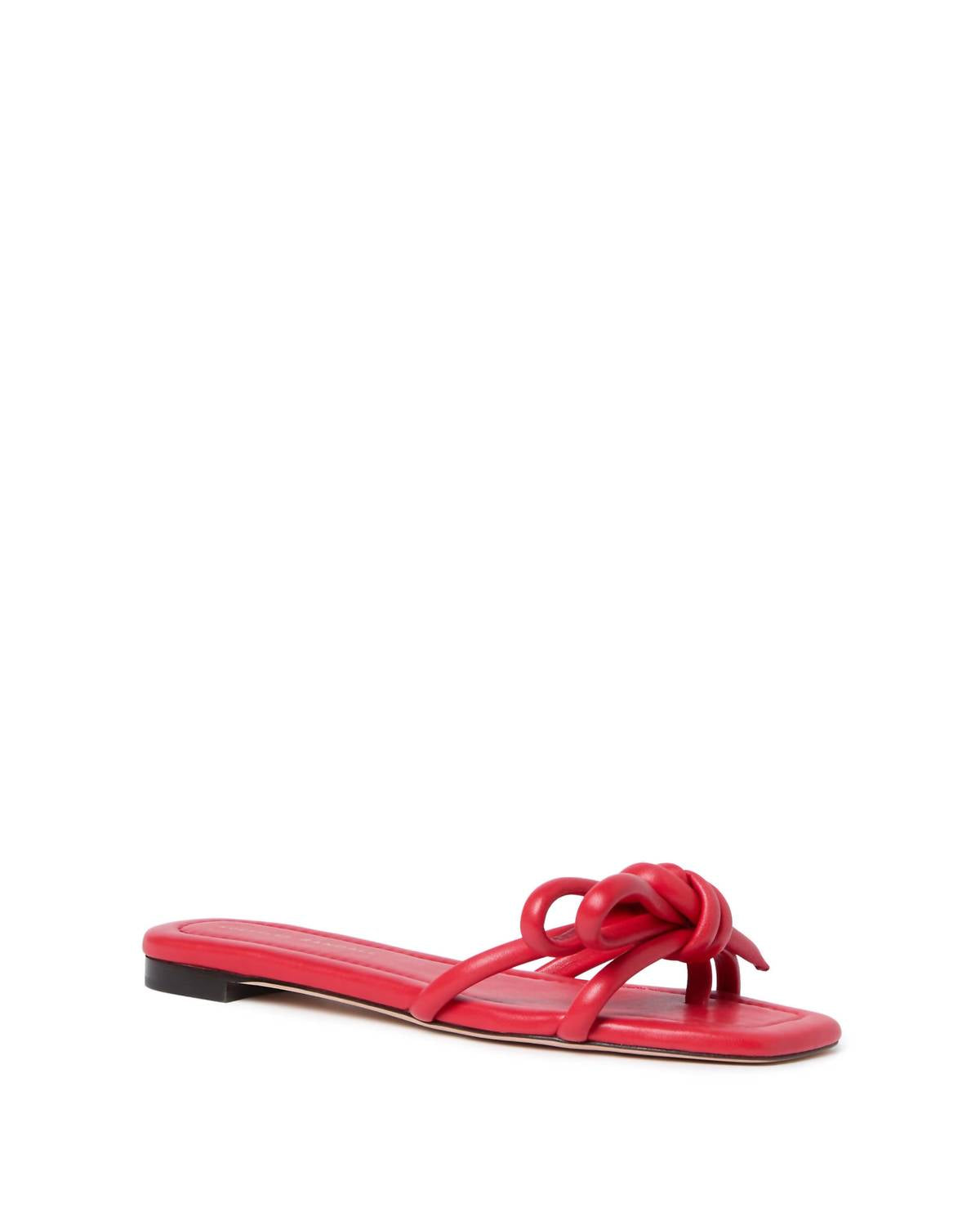 Loeffler Randall - Women's Hadley Leather Bow Flat Sandal
