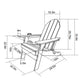Folding Adirondack Chair with Dual Cup Holder - Navy Blue
