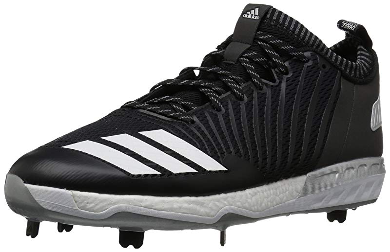 adidas Men's Boost Icon 3 Baseball Shoe Black/White/Silver Size 5.5 D(M) Us