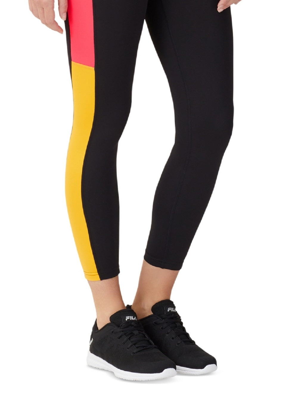 Fila Women's Valiant Colorblocked 7/8 Leggings Black Size X-Small