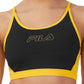 Fila Women's Download Logo Print Sports Bra Black Size Small