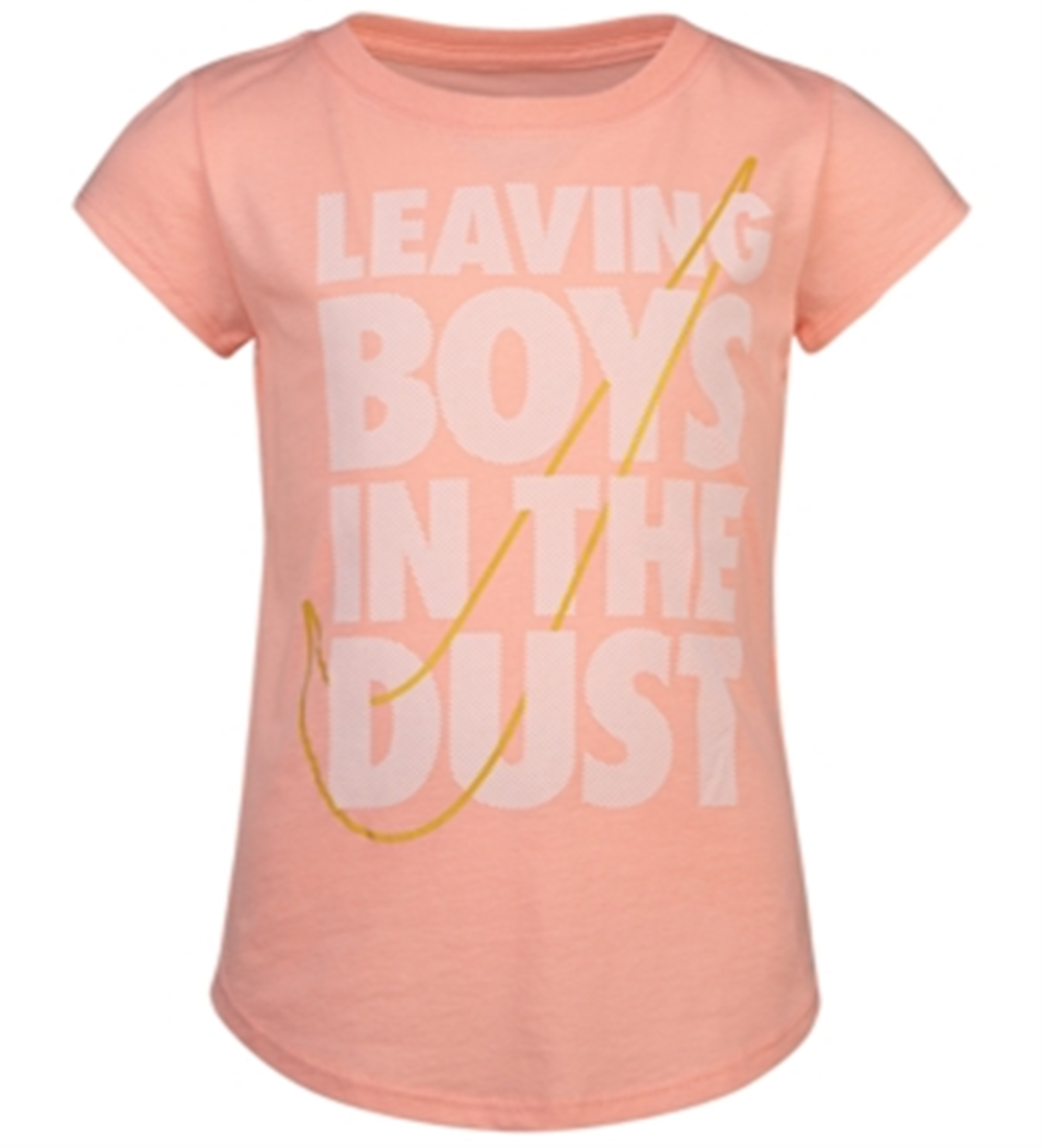 Nike Little Girl's Cotton Leaving Boys In The Dust T-Shirt Pink Size 6X