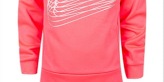 Nike Little Girl's Metallic Logo Therma Fleece Hoodie Pink Size 5