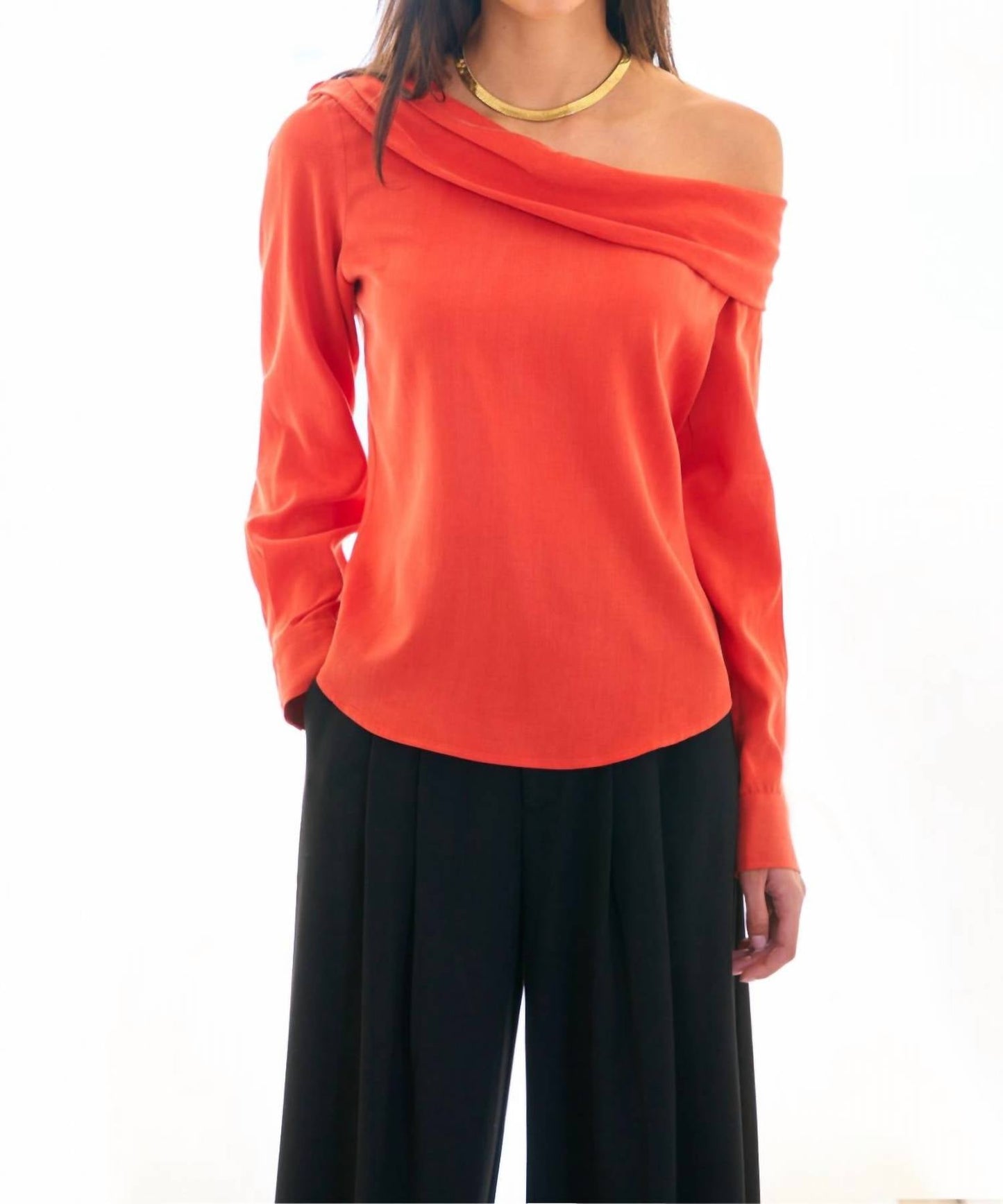 Finley - Dani One Shoulder Washed Cupro Top