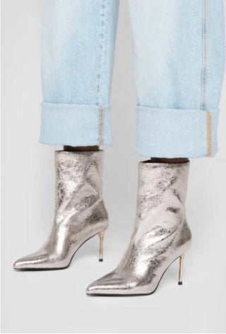 Allsaints - Women's Orlana Leather Shimmer Boots