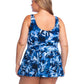 Maxine Of Hollywood - Plus Size V-neck Empire One Piece Swimdress