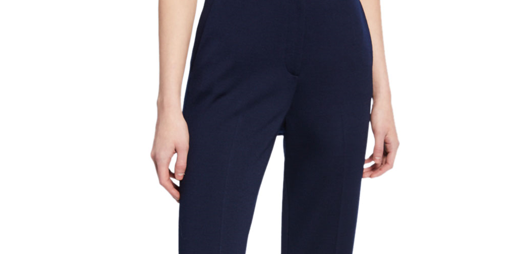 St. John Women's Wool Blend Pant Blue Size 2