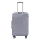 4-Piece PP Spinner Wheel Luggage Set with Cosmetic Case, Light Gray