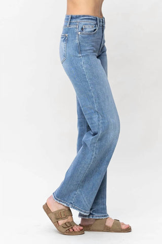 Judy Blue - Mid Rise Wide Leg Jeans