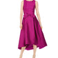 Adrianna Papell Women's Fuschia a Line Bow Front Dress Pink Size 4