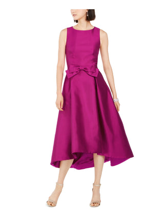 Adrianna Papell Women's Fuschia a Line Bow Front Dress Pink Size 4