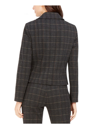 Tahari ASL Women's Plaid Moto Jacket Size 4