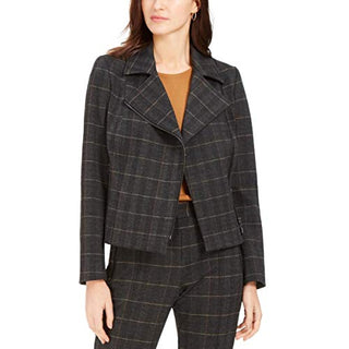 Tahari ASL Women's Plaid Moto Jacket Size 4