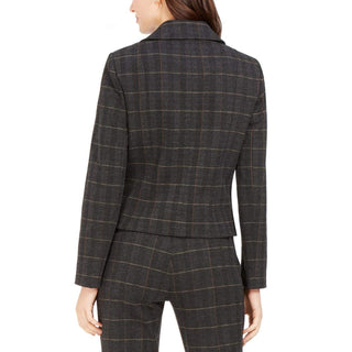 Tahari ASL Women's Plaid Moto Jacket Size 4