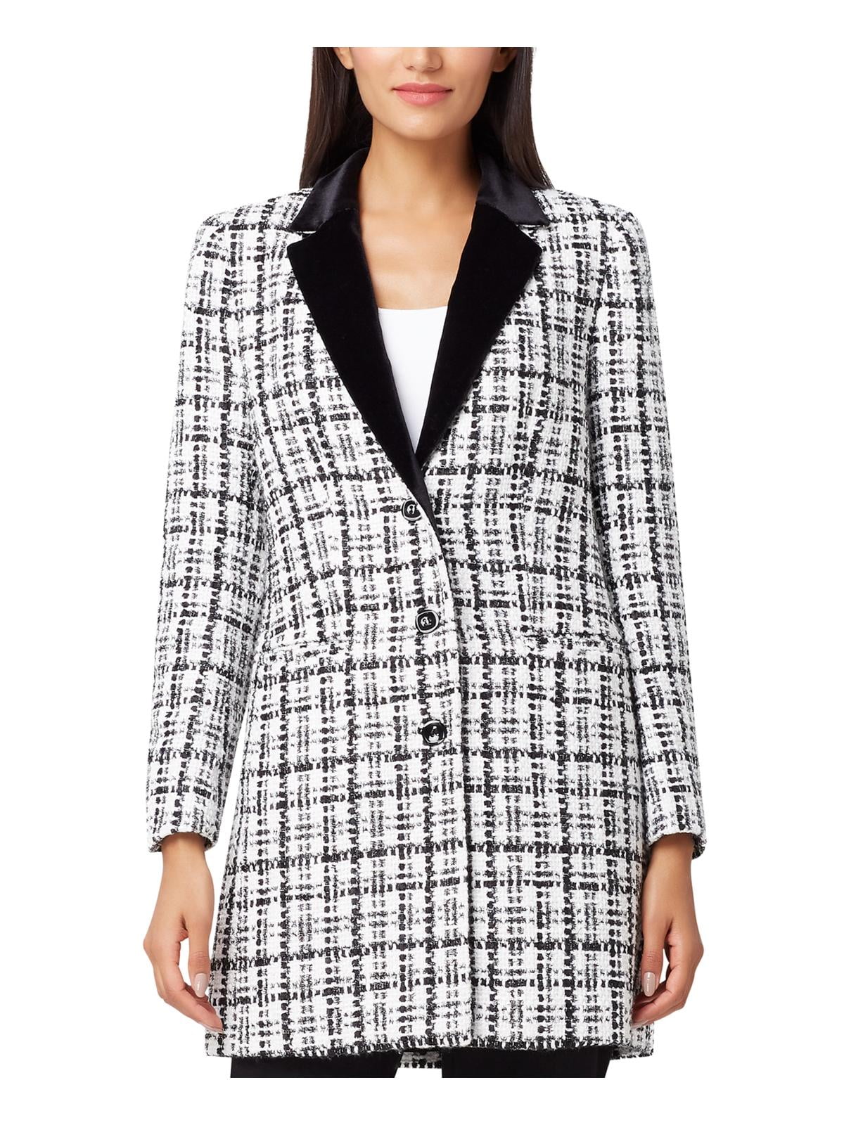 Tahari ASL Women's Plaid Boucle Jacket Size 10