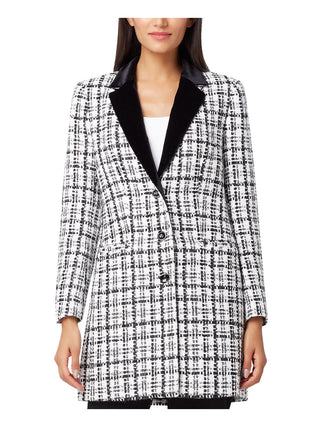 Tahari ASL Women's Plaid Boucle Jacket Size 10