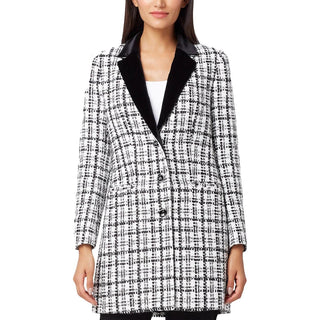 Tahari ASL Women's Plaid Boucle Jacket Size 10