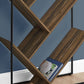 3-Tier Contemporary Bookshelf with Reclaimed Wood Finish