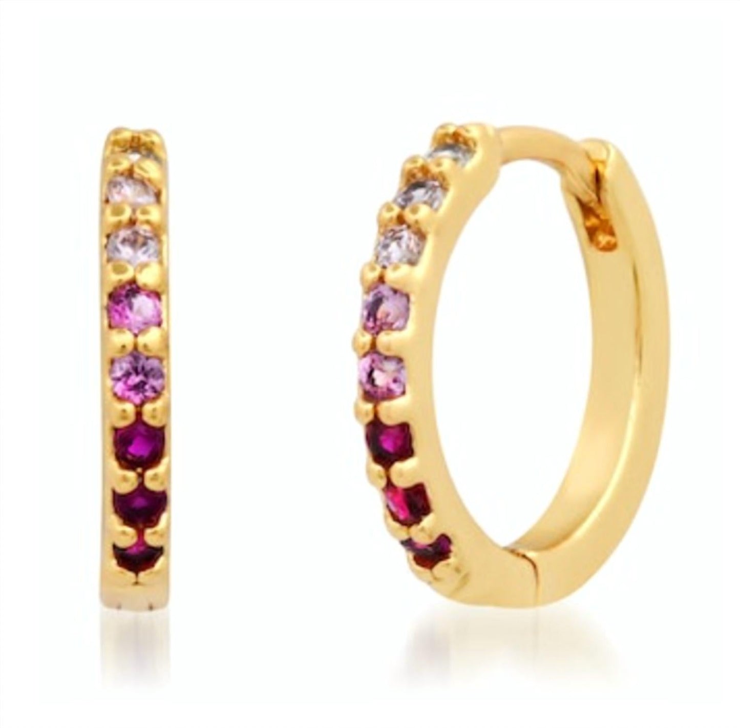 Tai - Women's Pave Huggie Earrings