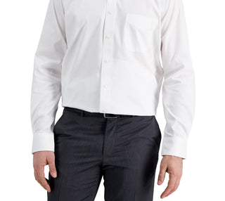 Club Room Men's Regular Fit Cotton Pinpoint Dress Shirt White Size 34X35