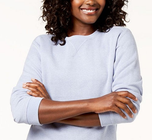 Karen Scott Women's Classic Sweatshirt Blue Size Large