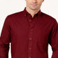 Club Room Men's Checkered Printed Dress Shirt Red Size Medium