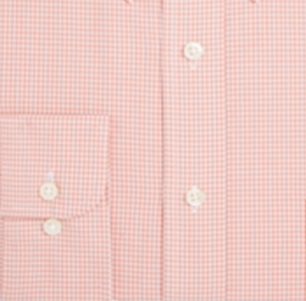 Club Room Men's Regular Fit Long Sleeves Button Down Shirt Orange Size 16.5X32X33