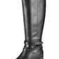 Material Girl Women's Damien Almond Toe Knee High Fashion Boots Black Size 7 M