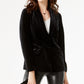 INC International Concepts Women's Velvet Blazer Black Size X-Large