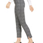 Alfani Women's Tweed Fringe Casual Cropped Pants Black Size 12