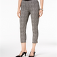 Alfani Women's Tweed Fringe Casual Cropped Pants Black Size 12