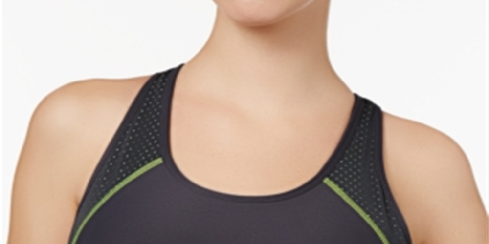 Ideology Women's Mid Impact Racerback Bra Black Size Medium