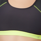 Ideology Women's Mid Impact Racerback Bra Black Size Medium
