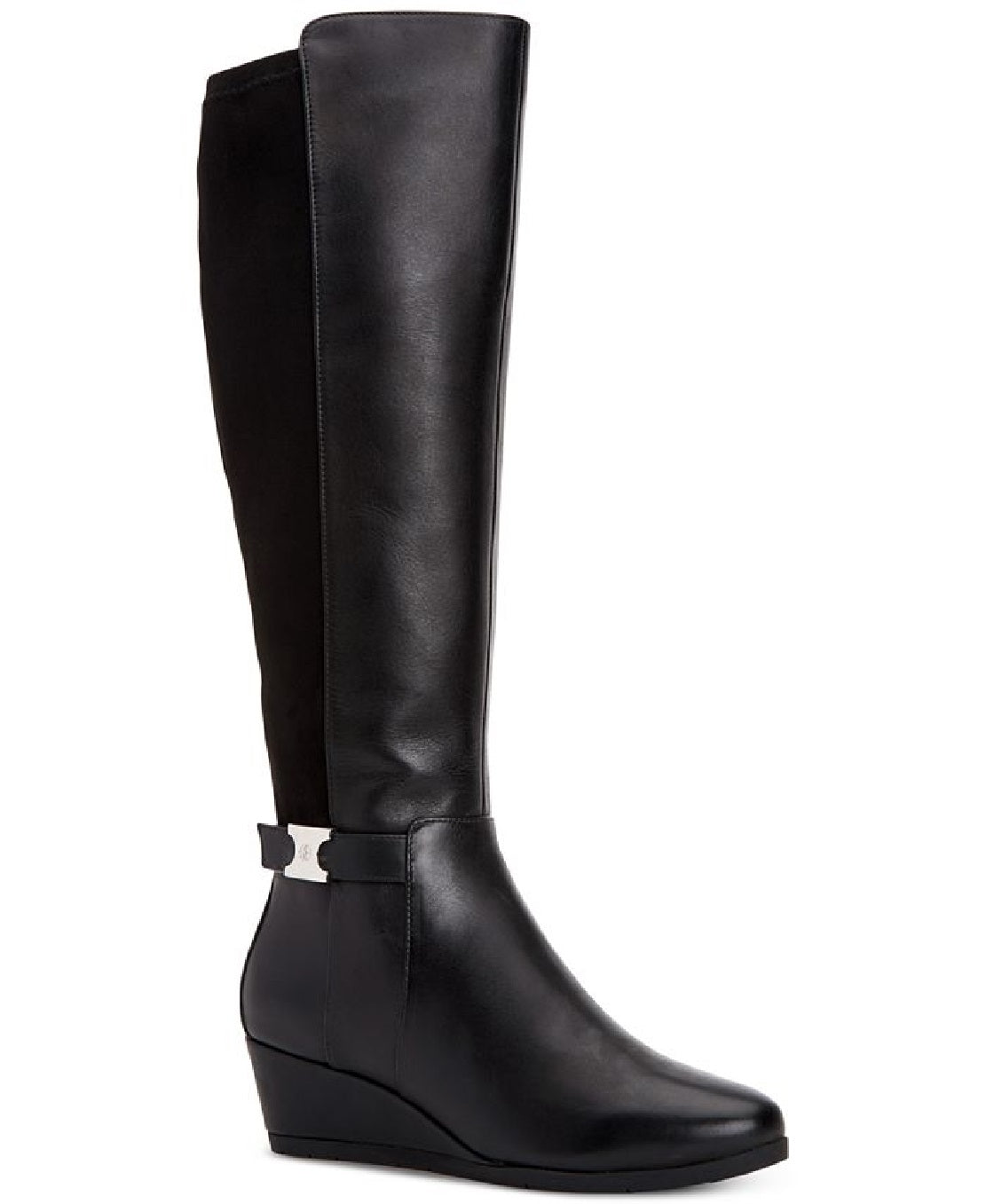 Giani Bernini Women's Catrinaa Leather Round Toe Knee High Black Size 7 M