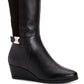 Giani Bernini Women's Catrinaa Leather Round Toe Knee High Black Size 7 M