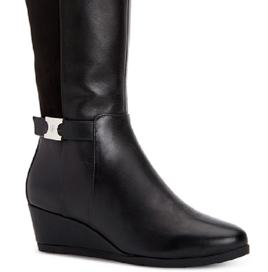 Giani Bernini Women's Catrinaa Leather Round Toe Knee High Black Size 7 M