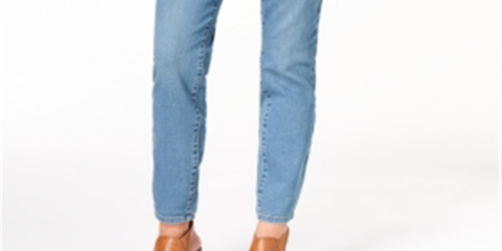 Style & Co Women's Curvy Fit Skinny Jeans Blue Size 18