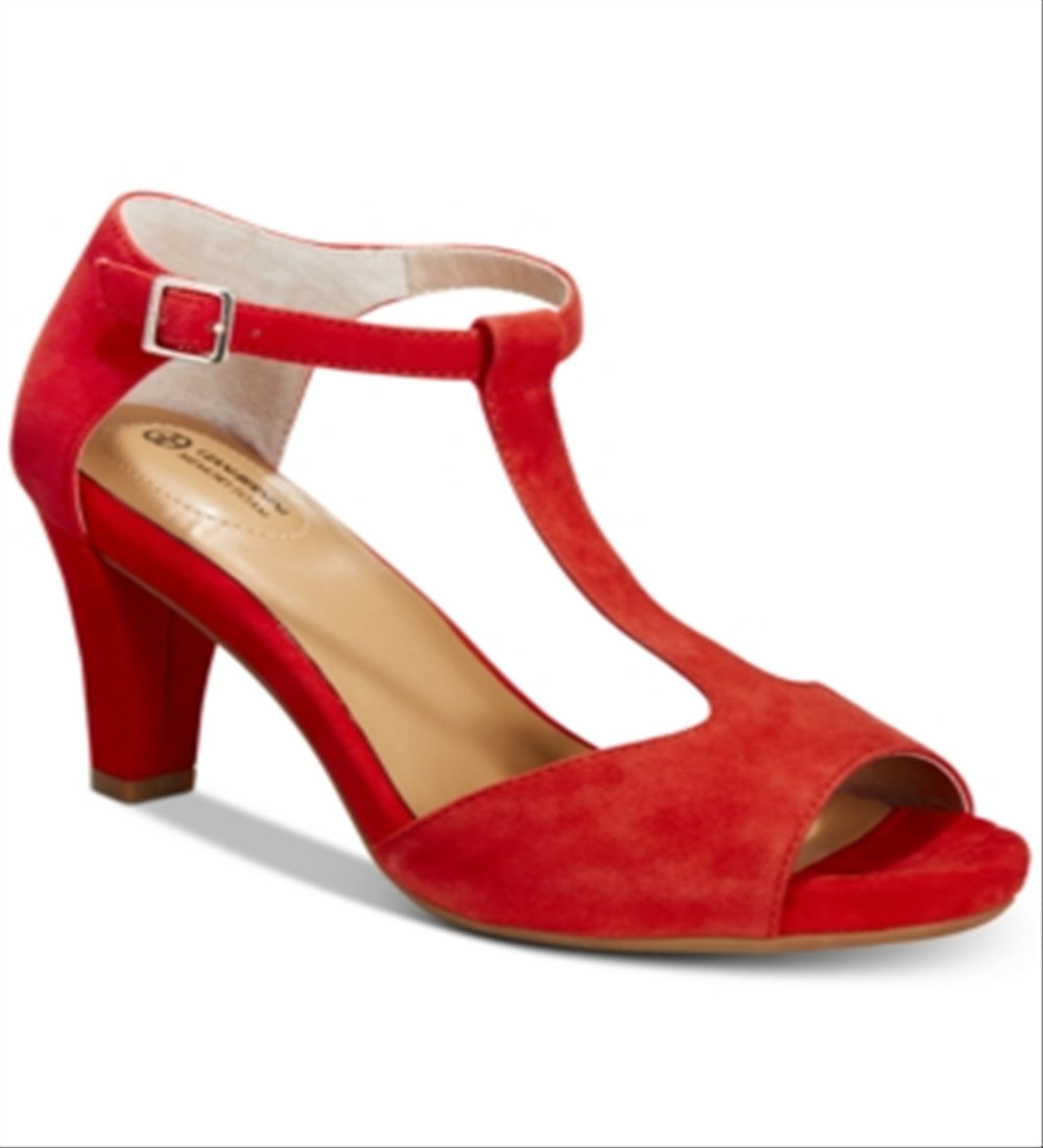 Giani Bernini Women's Claraa Memory Foam Dress Sandals Red Size 5.5