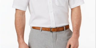 Club Room Men's Regular Fit Wrinkle Resistant Oxford Dress Shirt White Size 18