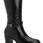 Giani Bernini Women's Rozario Leather Almond Toe Knee High Fashion Boots Black Size 10.5 M