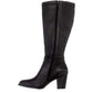 Giani Bernini Women's Rozario Leather Almond Toe Knee High Fashion Boots Black Size 12