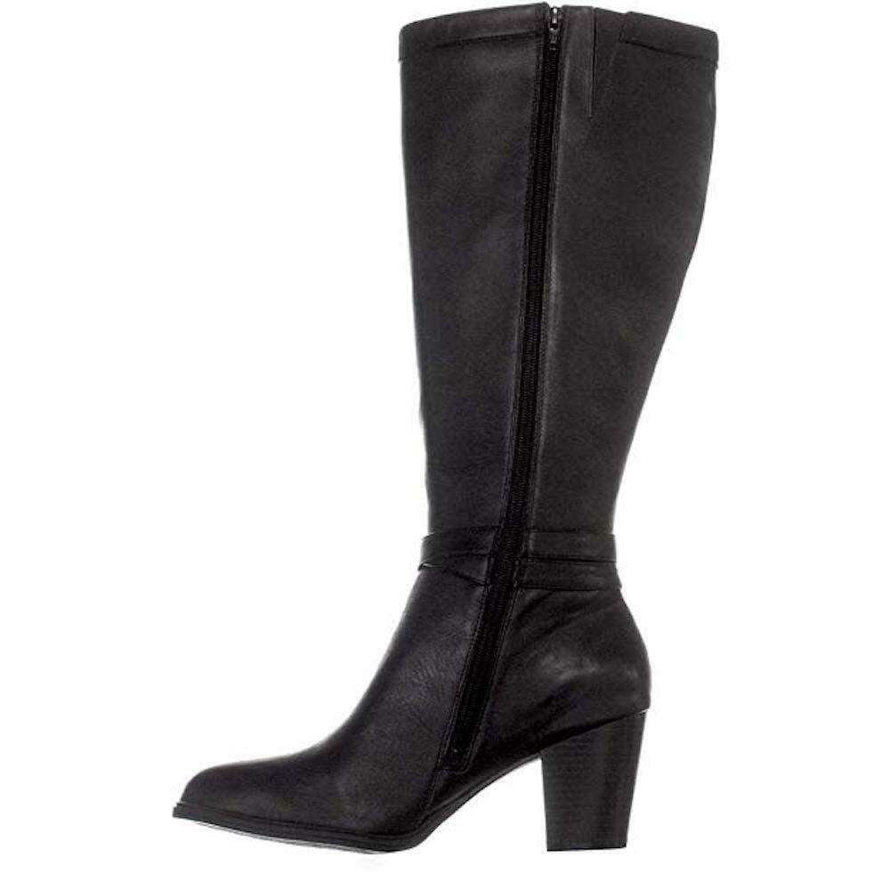 Giani Bernini Women's Rozario Leather Almond Toe Knee High Fashion Boots Black Size 12