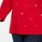 Karen Scott Women's Embellished Sweatshirt Red Size Large