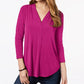 Charter Club Women's Dark Pink V-Neck Top Size Extra Small
